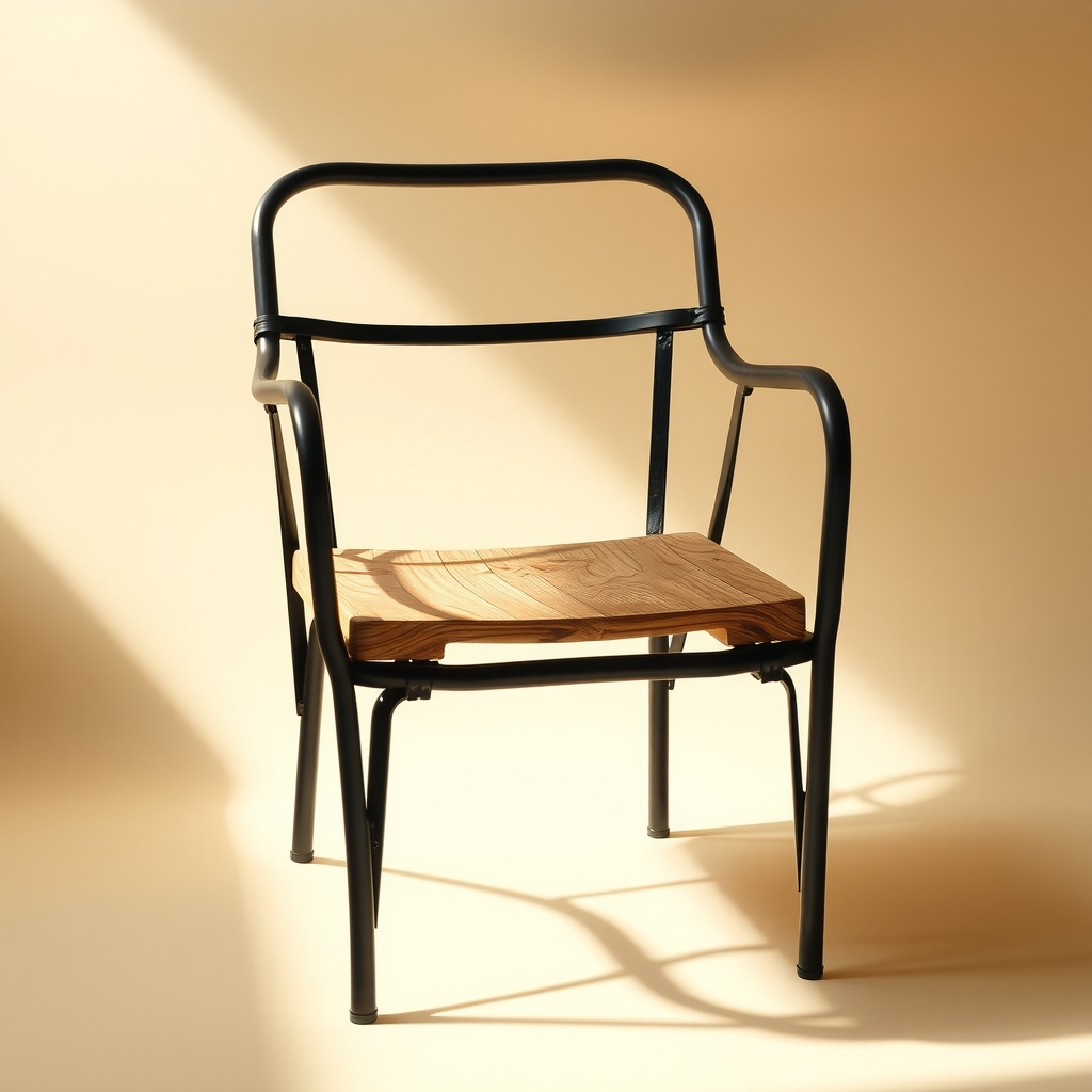 Silla industrial de hierro